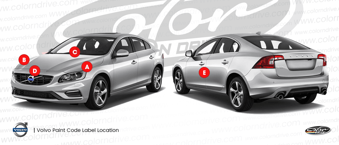 POLESTAR paint code label location diagram